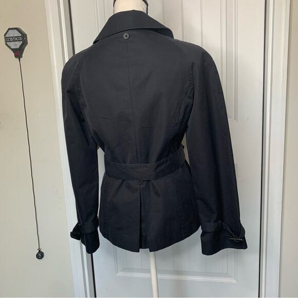 Red Valentino black double breasted trench pea coat jacket size 46 US 8‎ Italy - Picture 2 of 9